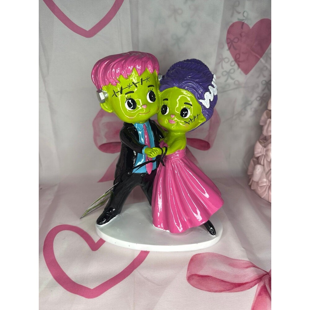 NEW SUMMERWEEN FRANKENSTEIN BRIDE COUPLE HALLOWEEN FIGURINE